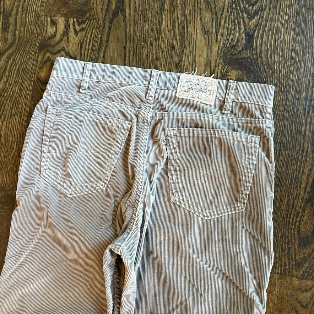 Vtg 90s Levis 540 Orange Tab Corduroy Pants Mens 36x32 Relaxed Fit Beige USA